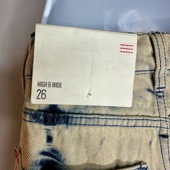 Urban Outfitters Bleach Tie Dye BDG High & Wide Jeans NWT Size 26 - Picture 11 of 16
